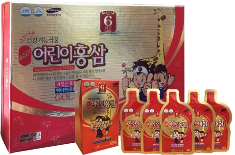 Hồng sâm hươu cao cổ Gold Kids set 3 hộp 10 gói- Hàn