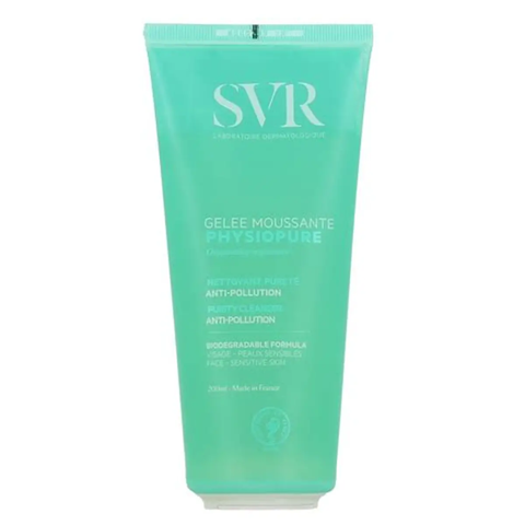 Gel Rửa Mặt SVR Dành Cho Da Nhạy Cảm 200ml Physiopure Gelée Moussante( tuýt xanh ngọc) 200ml- Pháp