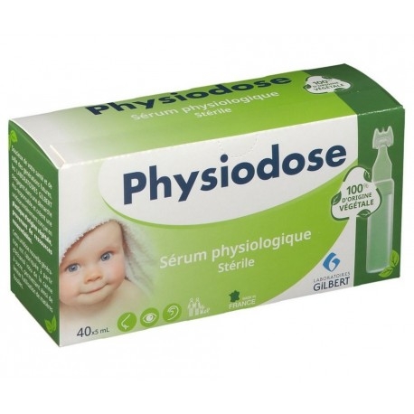 Nước muối sinh lý Physiodose xanh 40 ống - Pháp