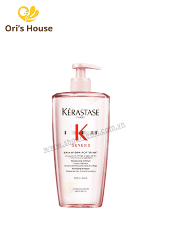 Dầu gội xả Kerastase Genesis cấp ẩm làm mềm tóc, ngừa gãy rụng (hồng) 500ml