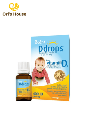 Vitamin D3 Baby D Drops 90 giọt 400UI 2,5ml bé ss - Mỹ