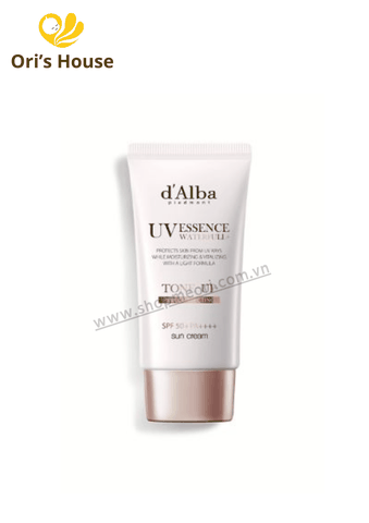 Kem chống nắng d'Alba Waterfull tone up Pink Correcting Spf50 da khô, sáng da unbox 50ml- Hàn