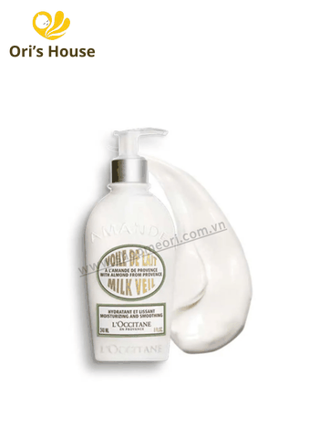Sữa dưỡng thể hạnh nhân trắng +mềm da L'Occitane Almond Milk Veil 240ml- Pháp
