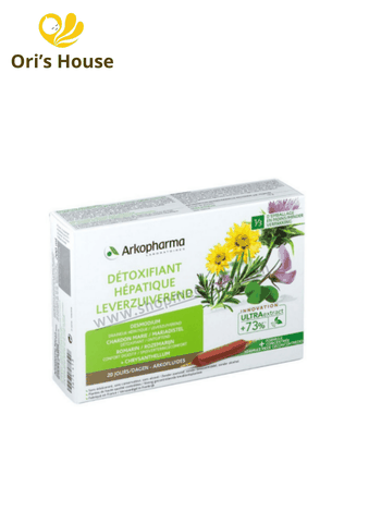 Nước uống thải độc gan Arkopharma Detoxifiant Hepatique Bio 30 ống- Pháp