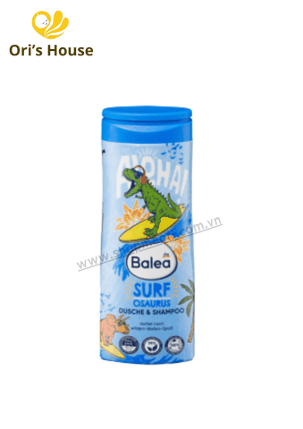 Sữa tắm gội 2in1 cho bé Balea Kid Surf Osaurus khủng long 2y+ 300ml- Đức