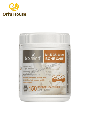 Canxi Sữa Bioisland Milk Calcium Bone Care 150 Viên - Úc