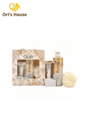 Set Sữa Tắm Olay 500ml +dưỡng thể 30ml +bông tắm- Pháp
