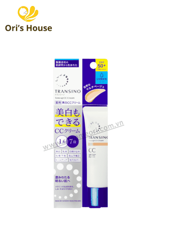Kem CC Transino Tone Up CC Cream 7in1 nâng tông trắng hồng SPF50+/PA++++ 30g (vạch hồng)