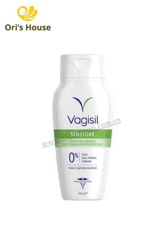 Dung dịch vệ sinh phụ nữ Vagisil trắng dành cho da nhạy cảm (hương thảo mộc) 240ml- Mỹ