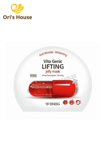 Mặt nạ dưỡng da BNBG Vita Genic Lifting Jelly Mask sáng da, nâng cơ 30mlx10m (đỏ- viên thuốc)- Hàn