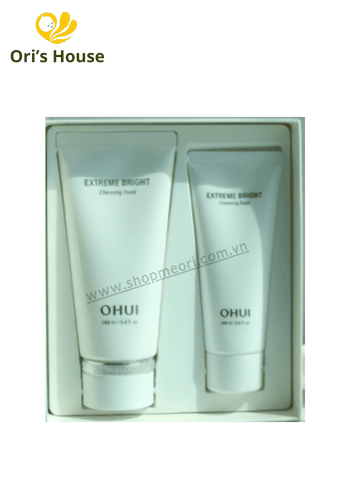 Set sữa rửa mặt trắng da Ohui Bright Cleaning Foam Special 160ml +100ml- Hàn