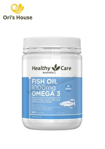 Dầu cá Fish Oil 1000MG Omega 3 Healthy Care 400v - úc