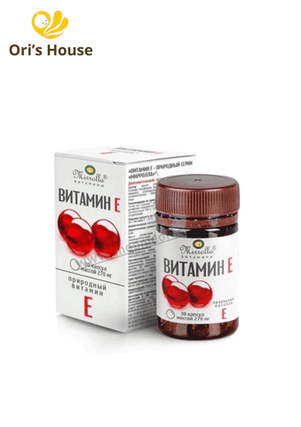 Viên uống bổ sung Vitamin E đỏ Mirrolla 30v mẫu mới- Nga