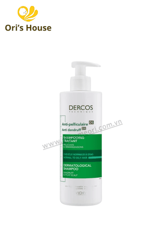 Dầu gội Dercos Vichy cho tóc gàu, nấm ngứa da đầu 390ml- Pháp