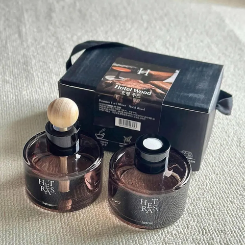 Set 2 Lọ Nước Hoa Ô Tô Cao Cấp Hetras Premium Car Diffuser 2x77ml- Hàn