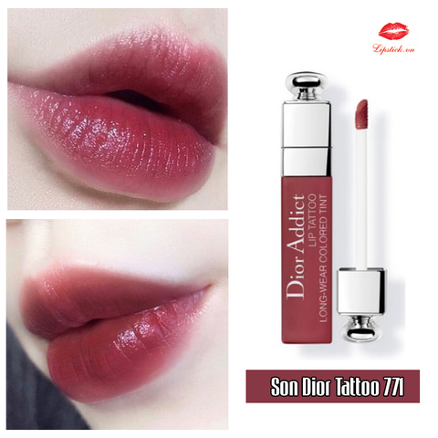 Son kem Dior Addict Tattoo Lip Tint 771 Natural Berry Tint đỏ Berry 5ml (unbox)- Pháp