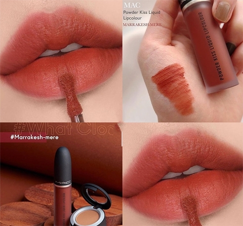 Son kem lì Mac Powder Kiss Liquid 982 Marrakesh-Mere 5ml đỏ nâu đất