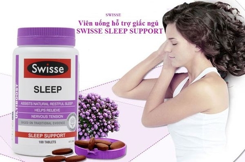 sale date t8/24 Viên uống hỗ trợ ngủ ngon Swisse Sleep 100 viên - Úc