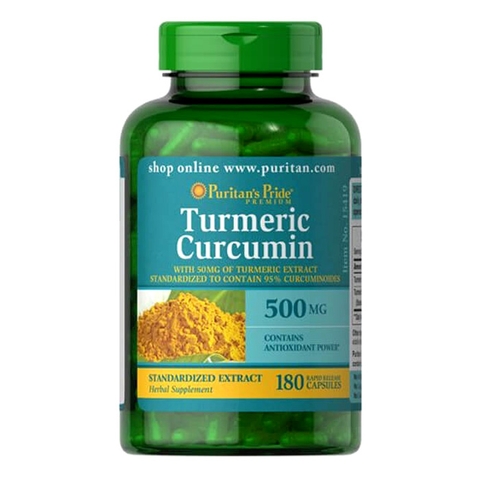 Viên uống tinh bột nghệ Turmeric Curcumin 500mg 180v- Mỹ