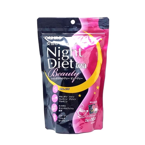 Trà giảm cân đẹp da ban đêm Orihiro Night Diet Tea Beauty 16 gói - Nhật