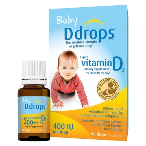 Vitamin D3 Baby D Drops 90 giọt 400UI 2,5ml bé ss - Mỹ