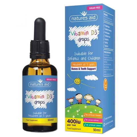 Vitamin D3 Drops Natures Aid 400iu 50ml - Anh