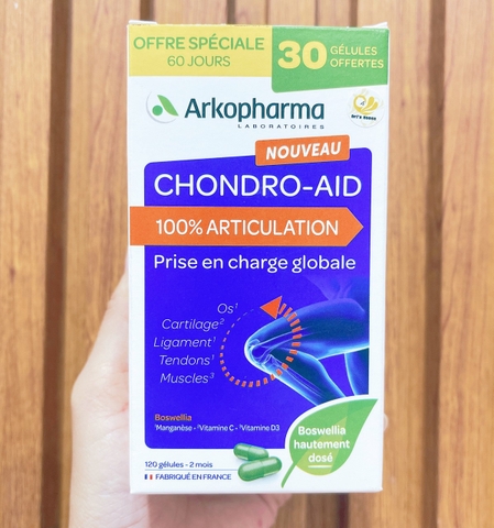 sale date t11/24 Viên uống bổ sung, tái tạo sụn, xương khớp Arkopharma Chondro-AID Fort 120v- Pháp