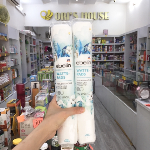 Bông tẩy trang Ebelin wattepads 140 miếng - Đức