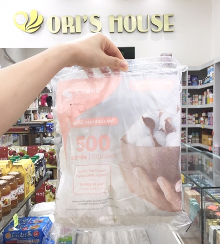 Bông tẩy trang S+Care 500m (mẫu mới)- Pháp