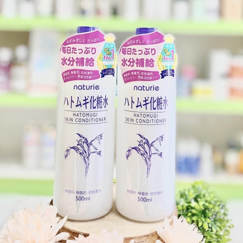 Nước hoa hồng dưỡng ẩm ý dĩ Hatomugi Naturie 500ml- Nhật