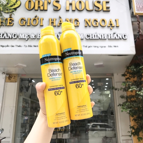 Xịt chống nắng Neutrogena Beach Defense SPF60+ 240g - Mỹ