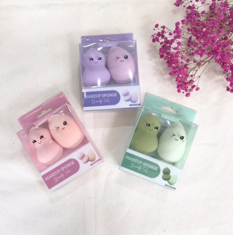 Set 2 bông mút tán nền Habaria