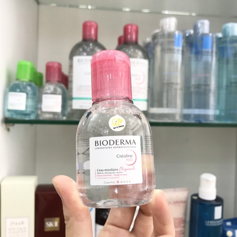 Nước tẩy trang Bioderma Crealine H2O Original Micellar (màu hồng) - Pháp