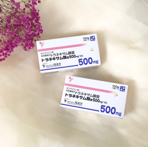 Viên uống trắng da, trị nám Transamin 500mg 100v- Nhật