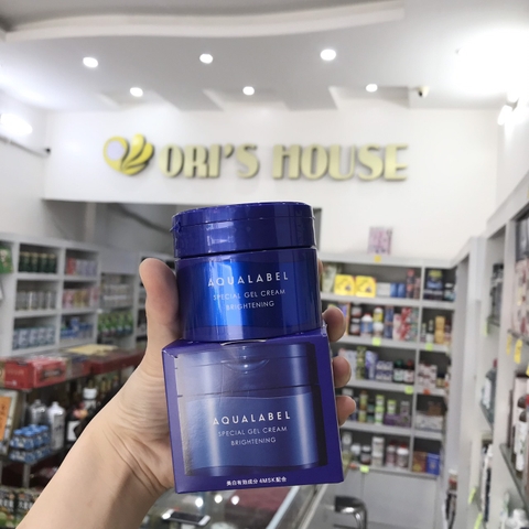 Kem dưỡng trắng da, trị nám Shiseido Aqualabel Gel Cream 5in1 90g + sữa rửa mặt 15g- Nhật