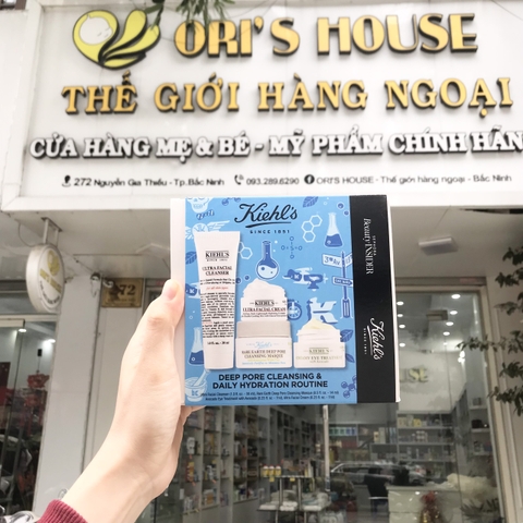 Set dưỡng da 4 món Kiehl's Deep Pore Cleasing & Daily Hyfration Routine- Pháp
