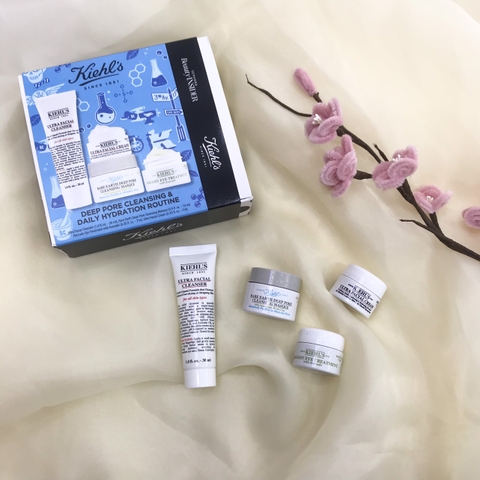 Set dưỡng da 4 món Kiehl's Deep Pore Cleasing & Daily Hyfration Routine- Pháp