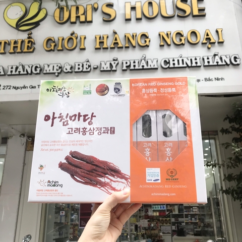 Hồng sâm nguyên củ tẩm mật ong Achimmadang Geumsan 6 năm tuổi 300g - Hàn