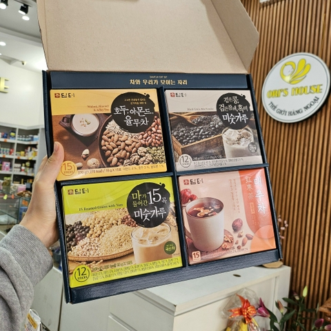 Set 4 hộp ngũ cốc và trà Damtuh Gift Set - Hàn Quốc