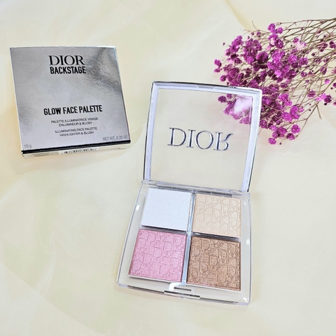 Phấn bắt sáng, tạo khối 4 ô Dior Back Stage Glow Face Palette Highlight &Blush 10g- Pháp