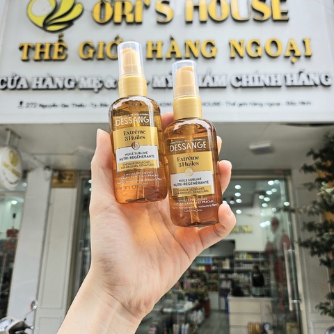 Dầu dưỡng tóc Dessange Extreme 3 Huiles phục hồi tóc khô xơ 100ml - Pháp