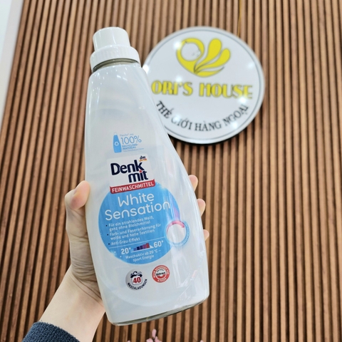 Nước giặt Denkmit tẩy trắng quần áo White Sensation 1L- Đức