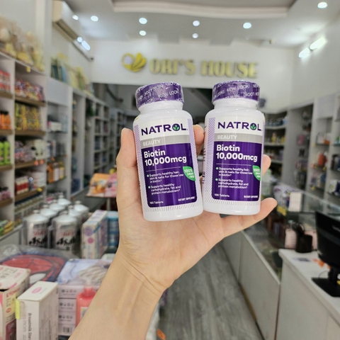 Viên uống Biotin 10,000mcg hỗ trợ mọc tóc, móng khỏe Mỹ