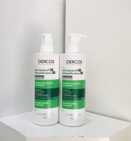 Dầu gội Dercos Vichy cho tóc gàu, nấm ngứa da đầu 390ml- Pháp