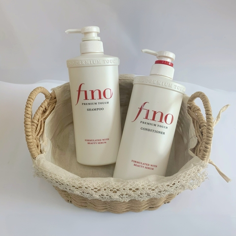 Dầu gội xả Shiseido Fino Premium Touch hỗ trợ phục hồi tóc hư tổn 550ml- Nhật