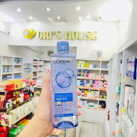 Nước tẩy trang L'Oreal Micellar Water 400ml- Pháp