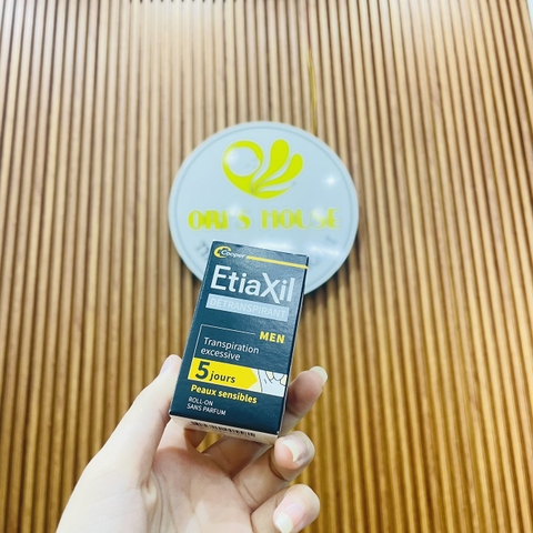 Lăn trị hôi nách EtiaXil Detranspirant dành cho nam (màu đen) 15ml- Pháp