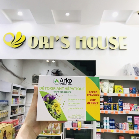 Nước uống thải độc gan Arkopharma Detoxifiant Hepatique Bio 30 ống- Pháp