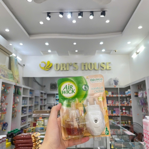 Bộ cắm thơm phòng Air Wick hương vani và phong lan 19ml màu vàng- Đức