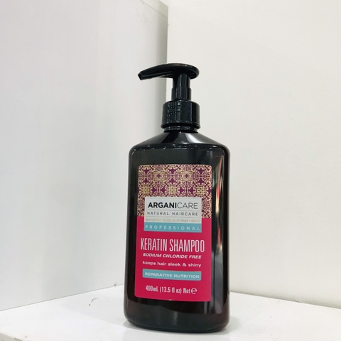 Dầu gội xả phục hồi tóc Arganicare Keratin Shampoo 400ml- Pháp